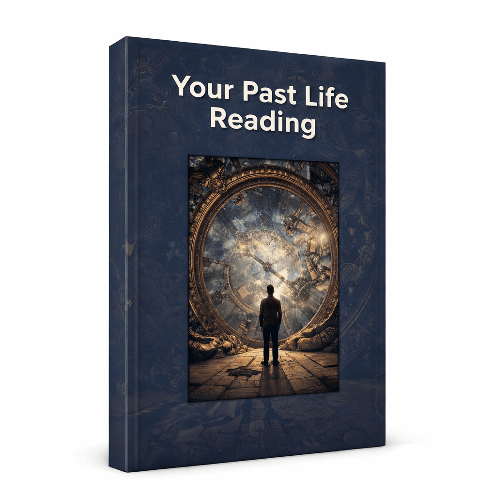 Past Life Reading spirituality book cover illustration